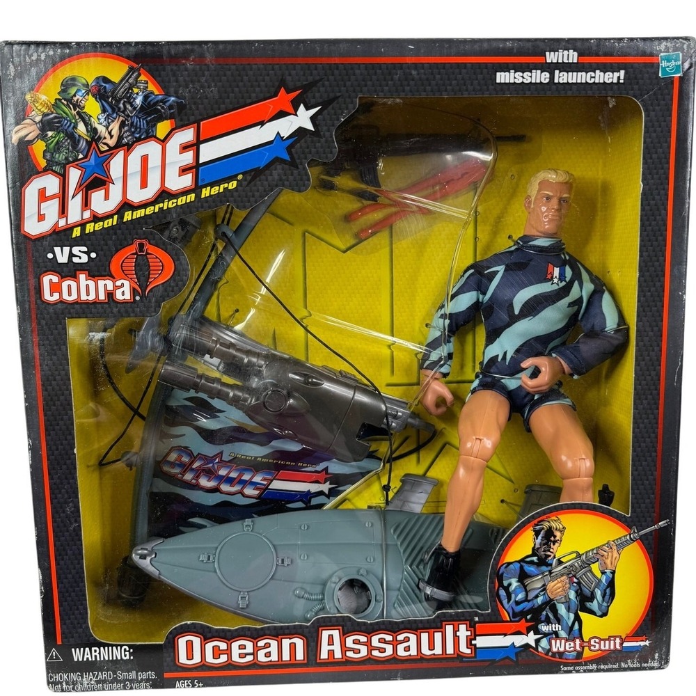 GI Joe vs Cobra Ocean Assault Wet-Suit Action Figure Set 2001 Hasbro 81771